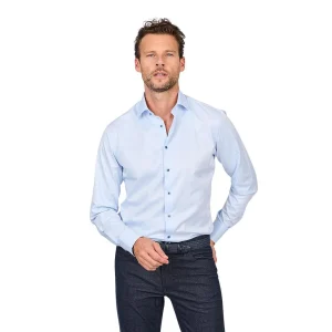 Stenstroms Hommes chemise manches longues hommes bleu clair