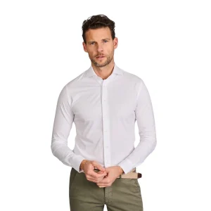 Chemise Profuomo manches longues Chemise slim blanche pour hommes