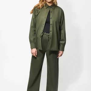 Surchemise Monaco Pied-de-poule Kaki