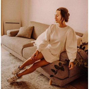 Robe sweat d'allaitement Ava