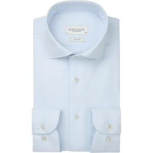 Chemise Profuomo manches longues hommes bleu clair