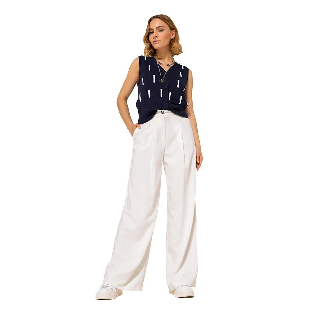 {{bd55dfe62c8da148751f8a4fdfac7f}} pantalon femme ecru 1516/91