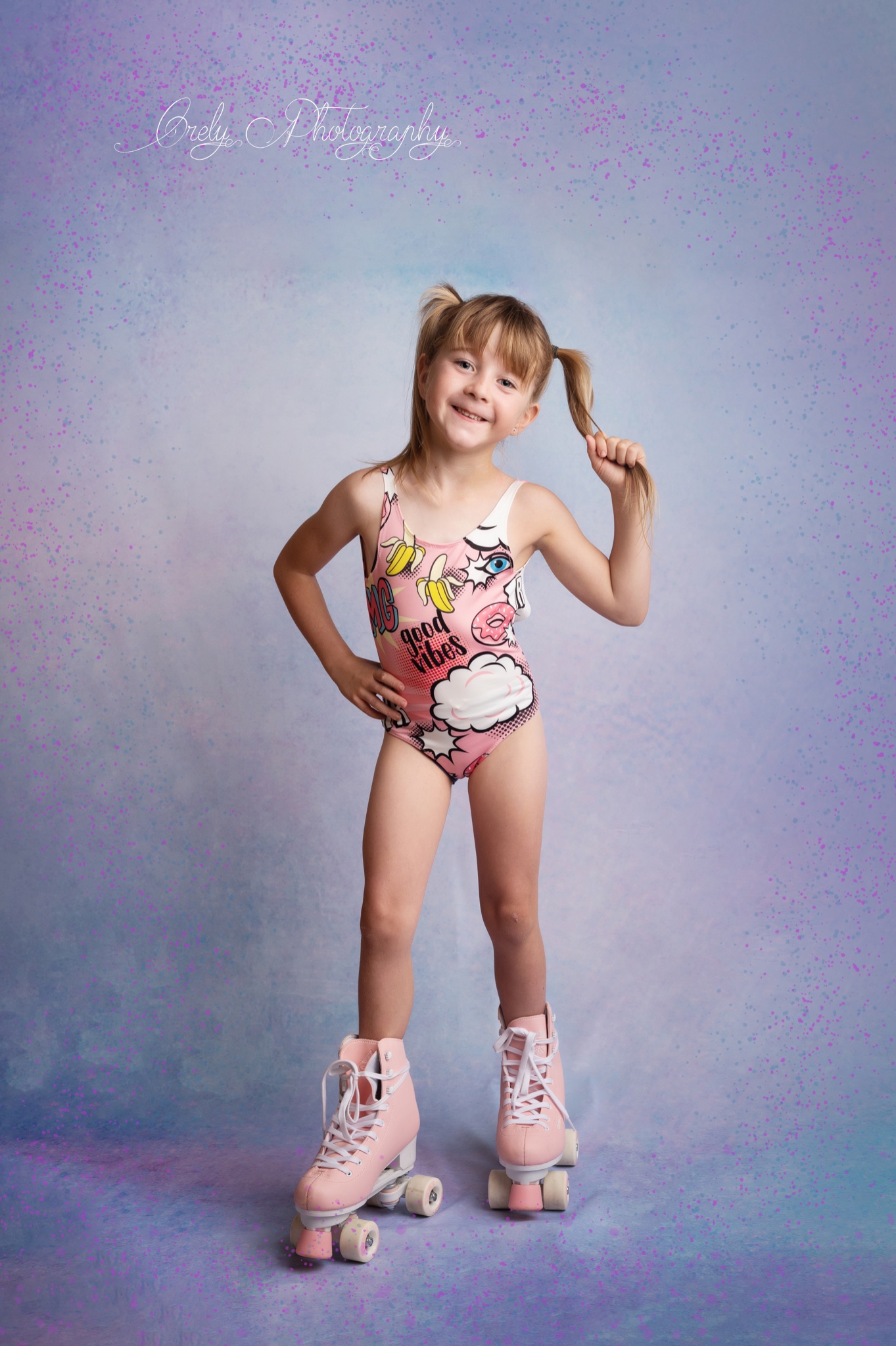 Body fillette Pop Art rose