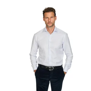 Van Laack Hommes chemise manches longues hommes bleu clair RIVARA-TF.