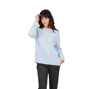 Gran Sasso Femmes pull-over col rond dames ciel