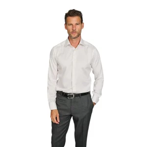 Eton chemise manches longues hommes beige mince