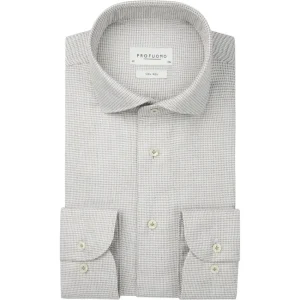 Chemise Profuomo manches longues hommes beige