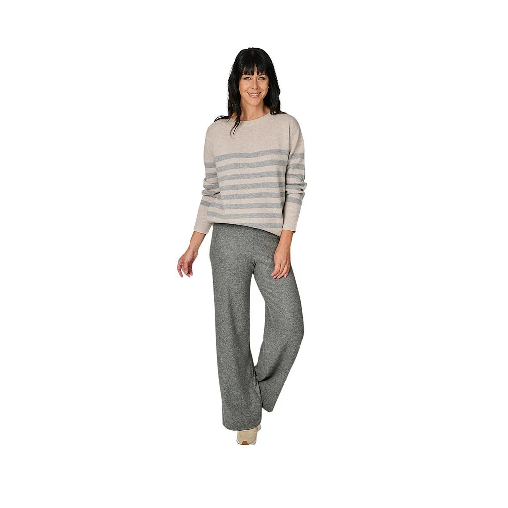Seductive} pantalon dames gris KIMBERLY WOOL FLANNEL – Image 2
