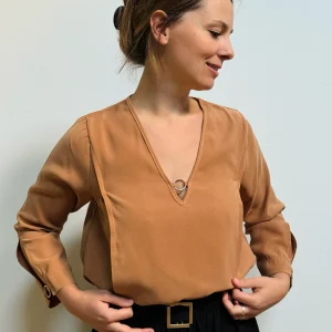 Blouse d'Allaitement "Izia Camel"