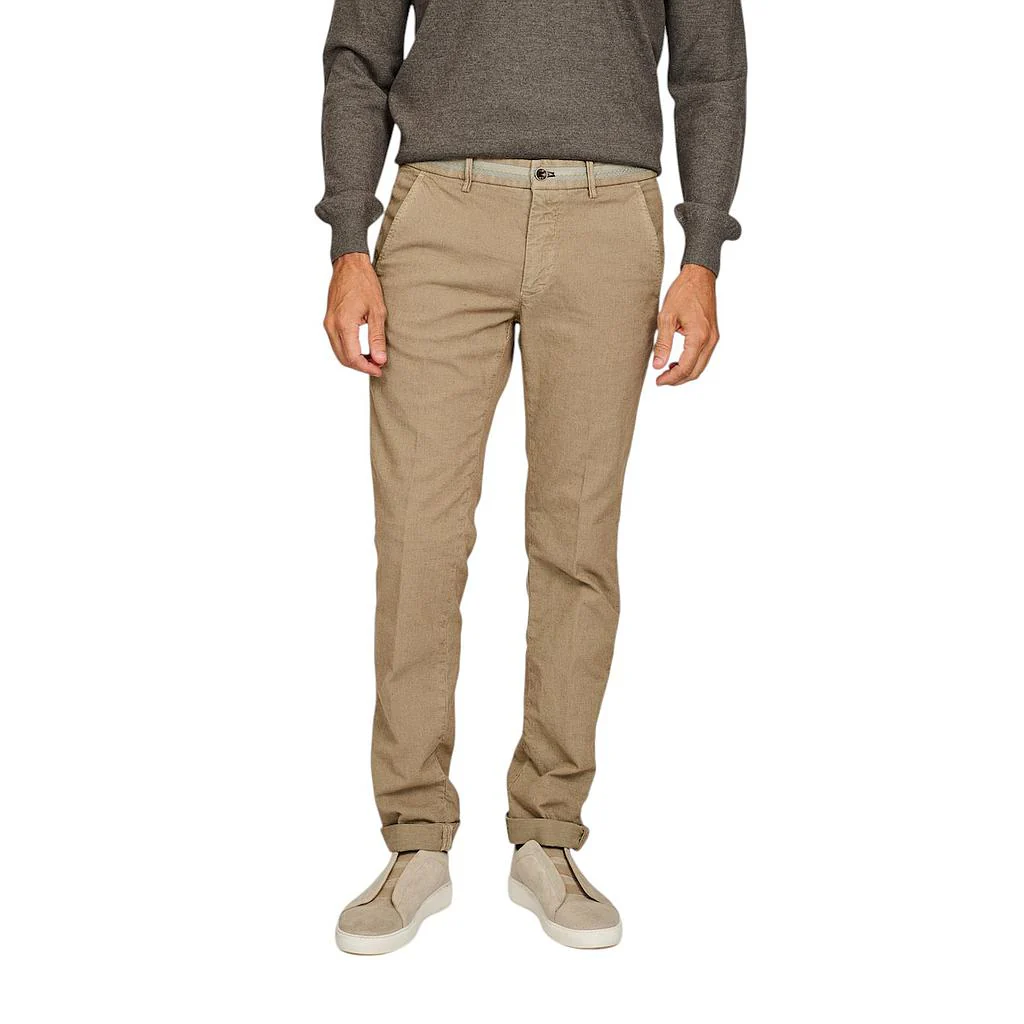 Mason'S Hommes pantalons sportifs pour hommes camel Torino Elegance – Image 3