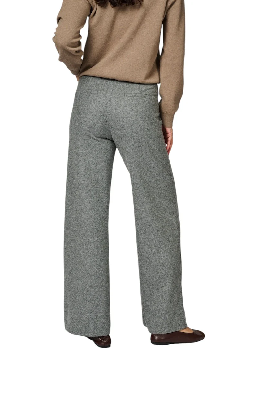 Seductive} pantalon dames gris KIMBERLY WOOL FLANNEL – Image 5