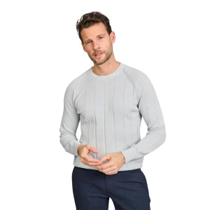 Gran Sasso Hommes pull-over col rond gris pour hommes