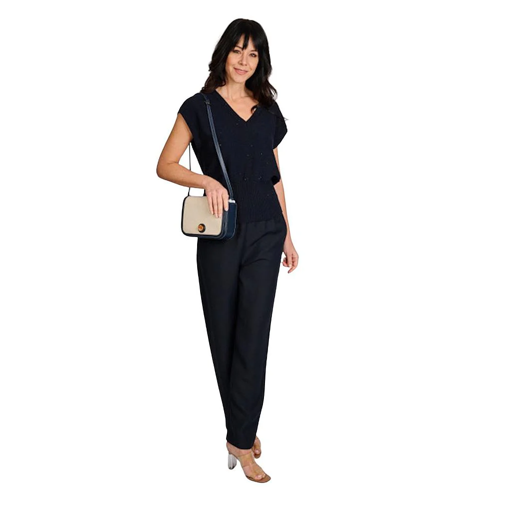 Fabiana Filippi pantalon femme marine – Image 4