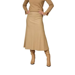Seductive jupe femme camel BOBBY WOOL