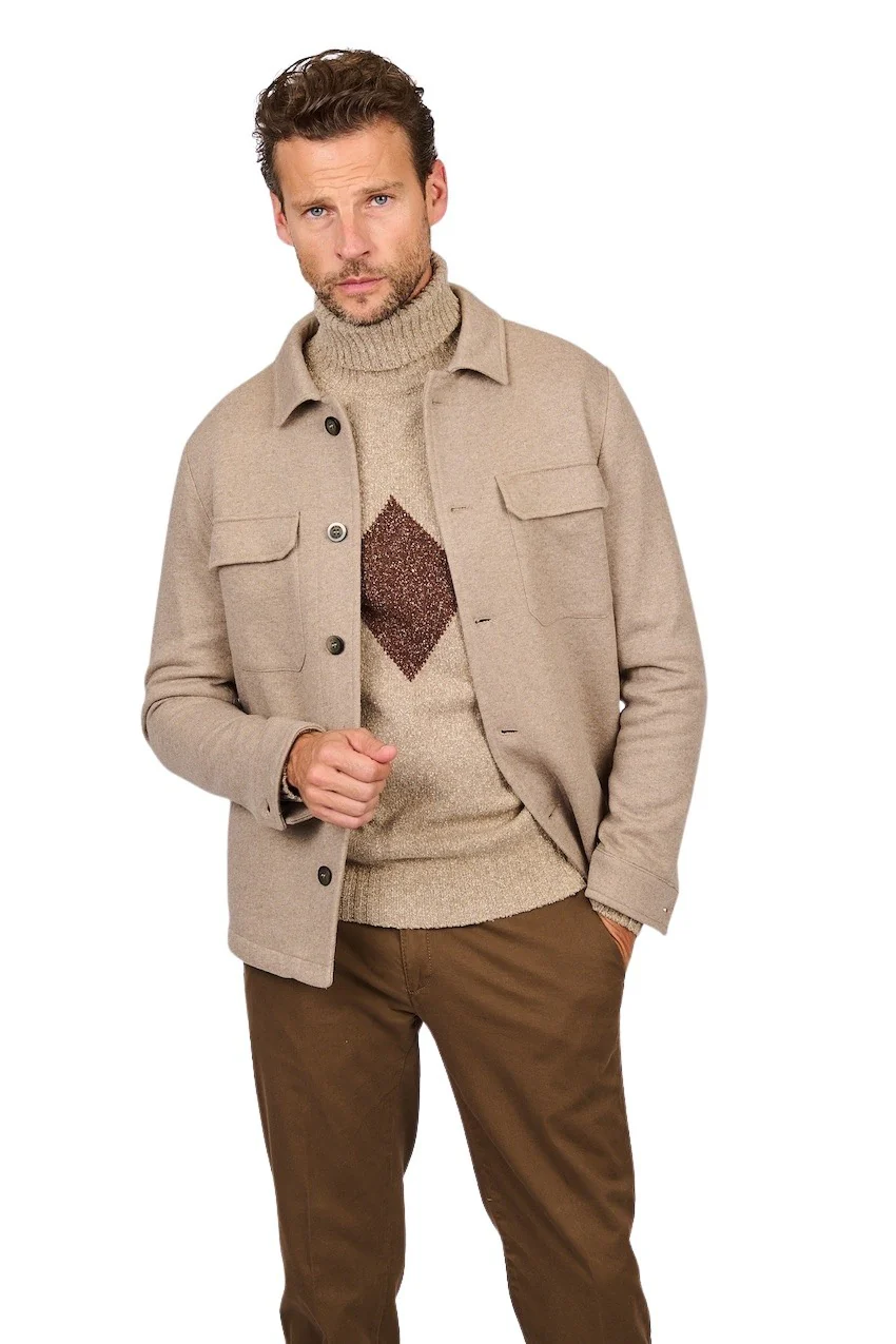 At.P Co chemise hommes beige – Image 3