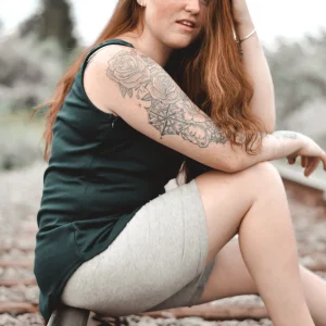 GRIS CHINÉ Bikers short femme & maternité (S uniquement)