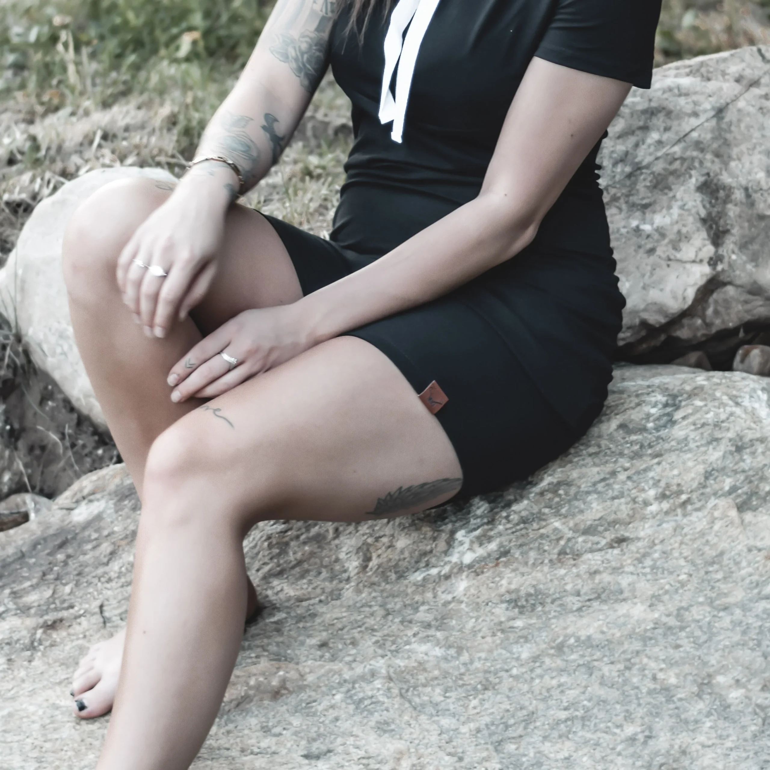 NOIR Bikers short femme & maternité – Image 5