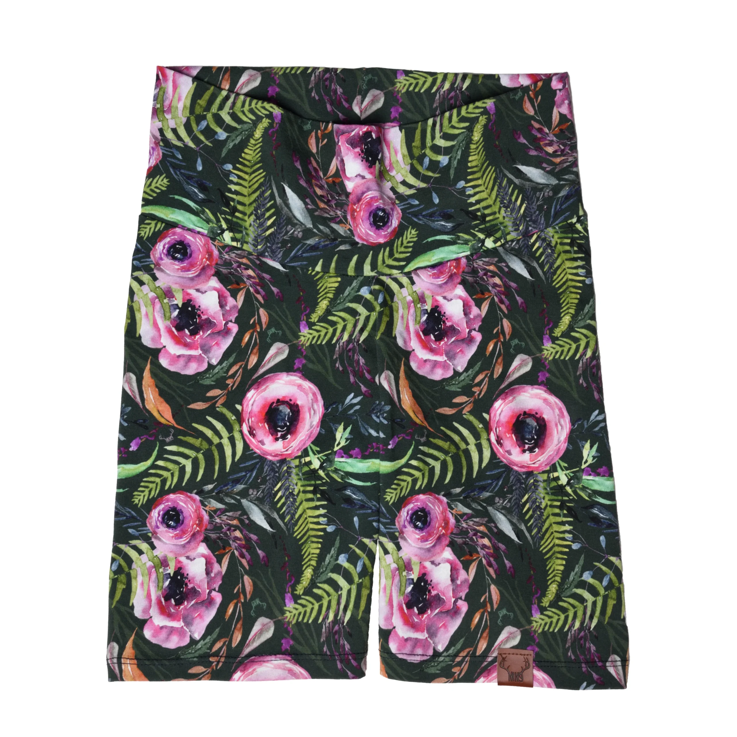FLEURS BUTTERCUP & VERT Bikers short femme & maternité – Image 9