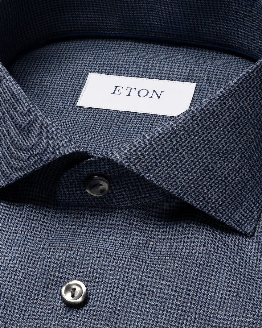 Eton chemise manches longues hommes bleu foncé – Image 5