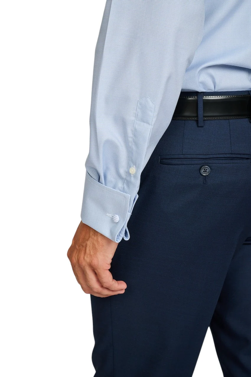 Eton chemise manches longues Homme bleu clair Contemporain – Image 5