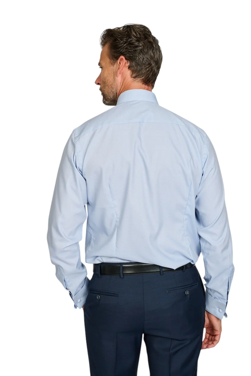 Eton chemise manches longues Homme bleu clair Contemporain – Image 4