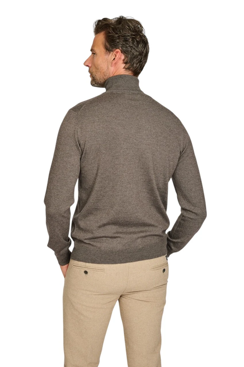 Gran Sasso Hommes pull-over col roulé hommes marron – Image 5