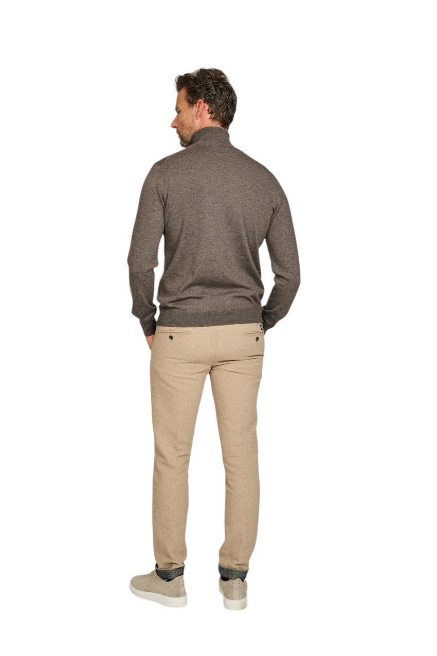 Gran Sasso Hommes pull-over col roulé hommes marron – Image 6