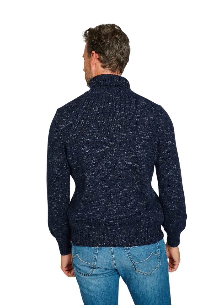 Gran Sasso Hommes pull-over col roulé hommes bleu foncé – Image 5