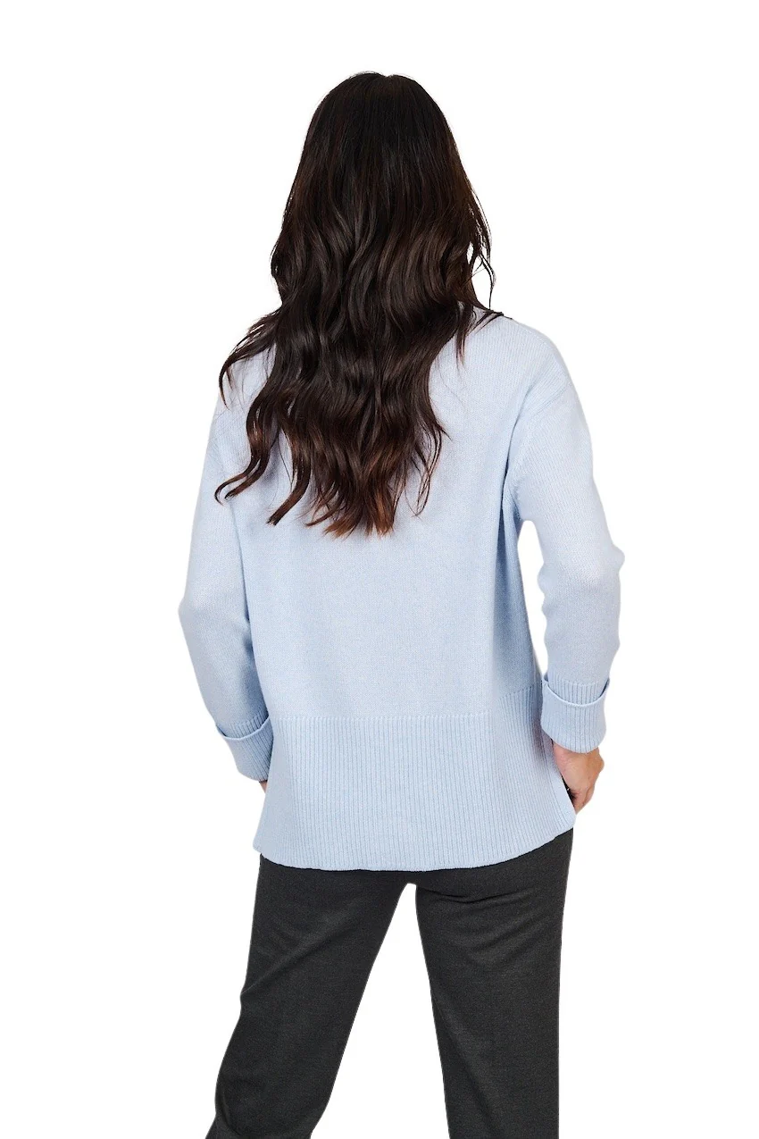 Gran Sasso Femmes pull-over col rond dames ciel – Image 4