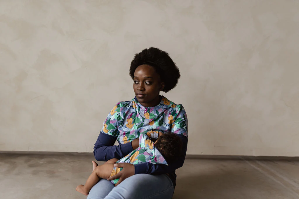 Hoodie de maternité et d'allaitement JUNGLE en coton biologique 3 en 1 – Image 3