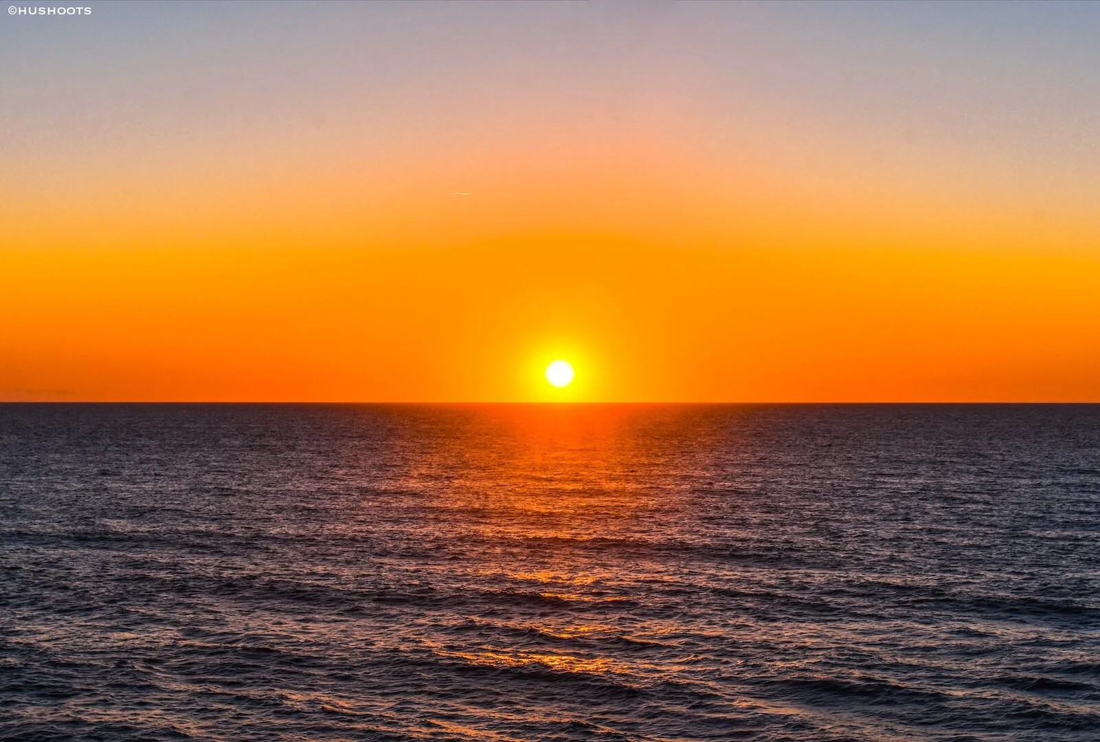 Coucher de soleil orangé - Tableau