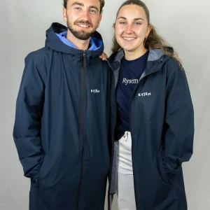 COUPE VENT IMPERMEABLE LONG BLEU MARINE