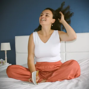 Débardeur d'Allaitement et de Grossesse Réversible Blanc en Coton Bio