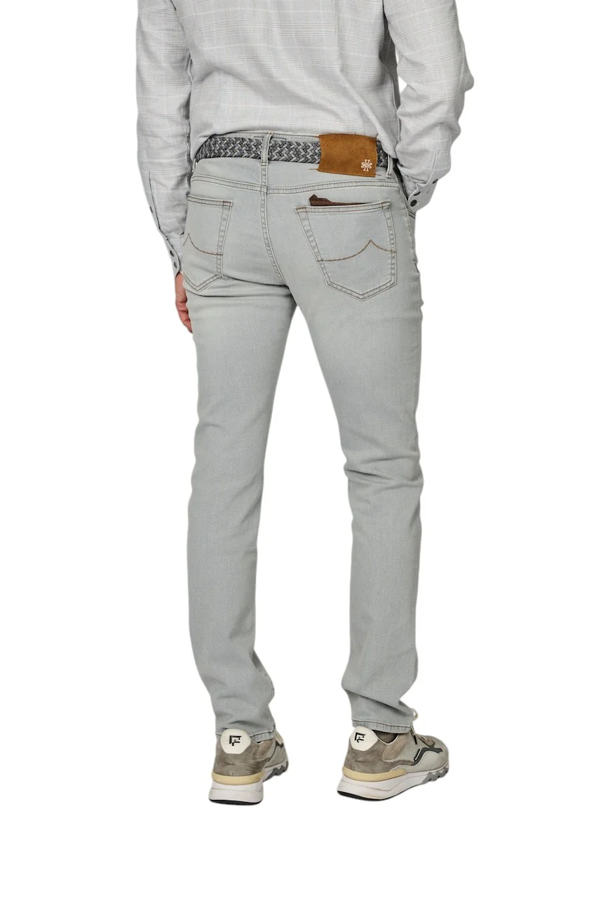 Jacob Cohen Hommes Jeans hommes gris clair SLIM FIT AVEC BARDAGE ZIPPER – Image 6