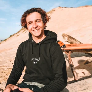 Sweat Left Lines Noir (coton bio)