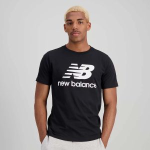 New Balance Essentials MT01575 BK Stacked Logo Tee