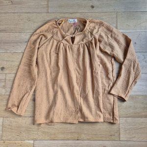 Haut d&rsquo;allaitement – gaze de coton Oekotex – Miel