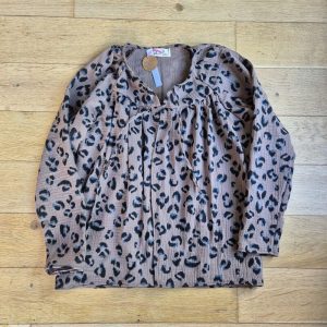 Blouse allaitement – gaze de coton Oekotex léopard