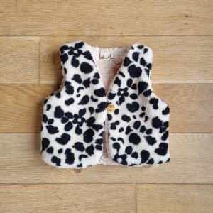 Gilet de berger réversible bébé imprimé vache
