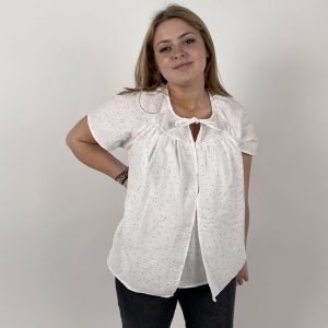 Blouse allaitement – coton Oekotex blanc