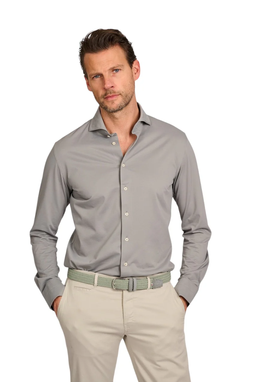 Chemise Profuomo manches longues hommes vert slim fit – Image 3