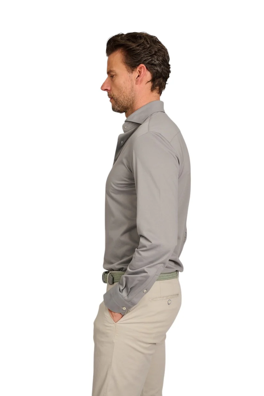Chemise Profuomo manches longues hommes vert slim fit – Image 5