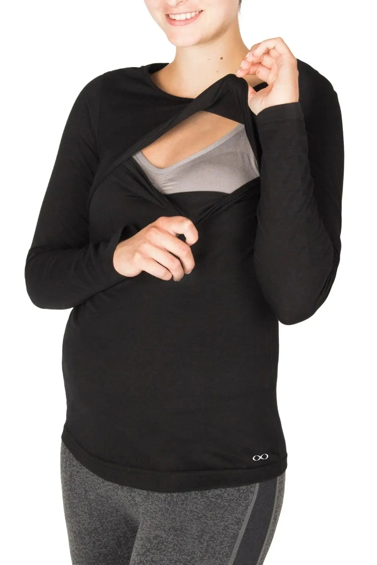 Sarah T-shirt d'allaitement – Le basic intemporel manches longues – Image 6