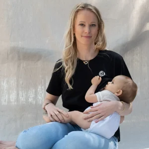 T-shirt d'allaitement Col rond MILKBAR® Cassis