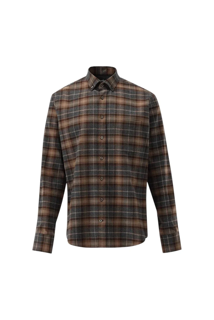 Van Laack Hommes chemise manches longues hommes marron ROY-TF. – Image 6