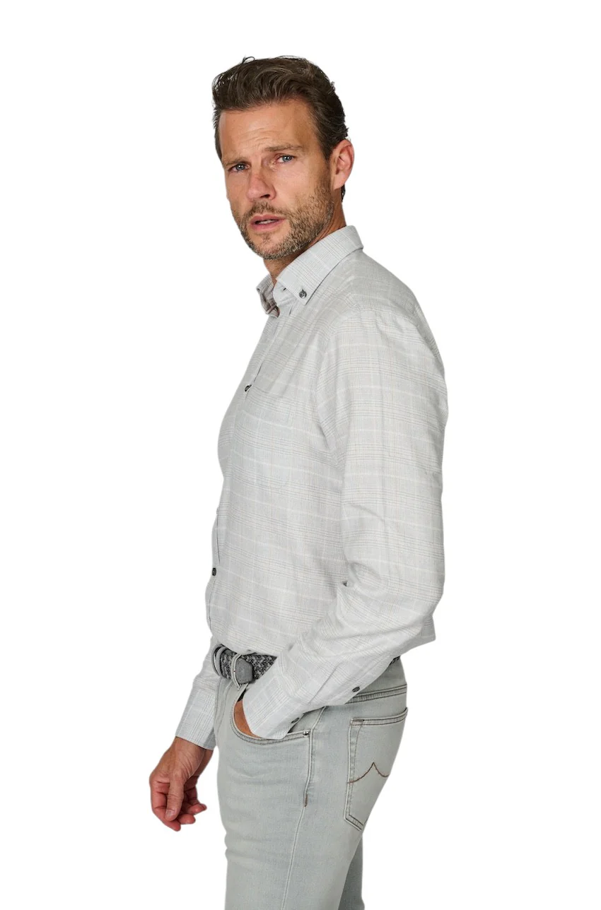 Van Laack Hommes Chemise manches longues hommes gris ROY-PTFK – Image 5