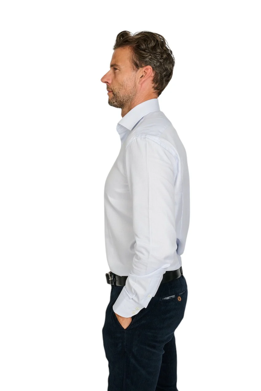 Van Laack Hommes chemise manches longues hommes bleu clair RIVARA-LTF – Image 3