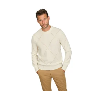 Gran Sasso Hommes pull-over col rond hommes ecru