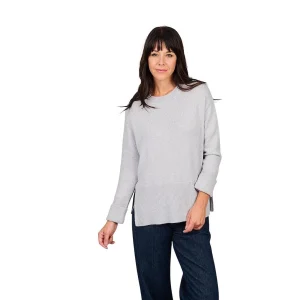 Gran Sasso Femmes pull-over col rond gris pour femmes