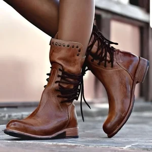 Yuri | Lace-up Leather Boots